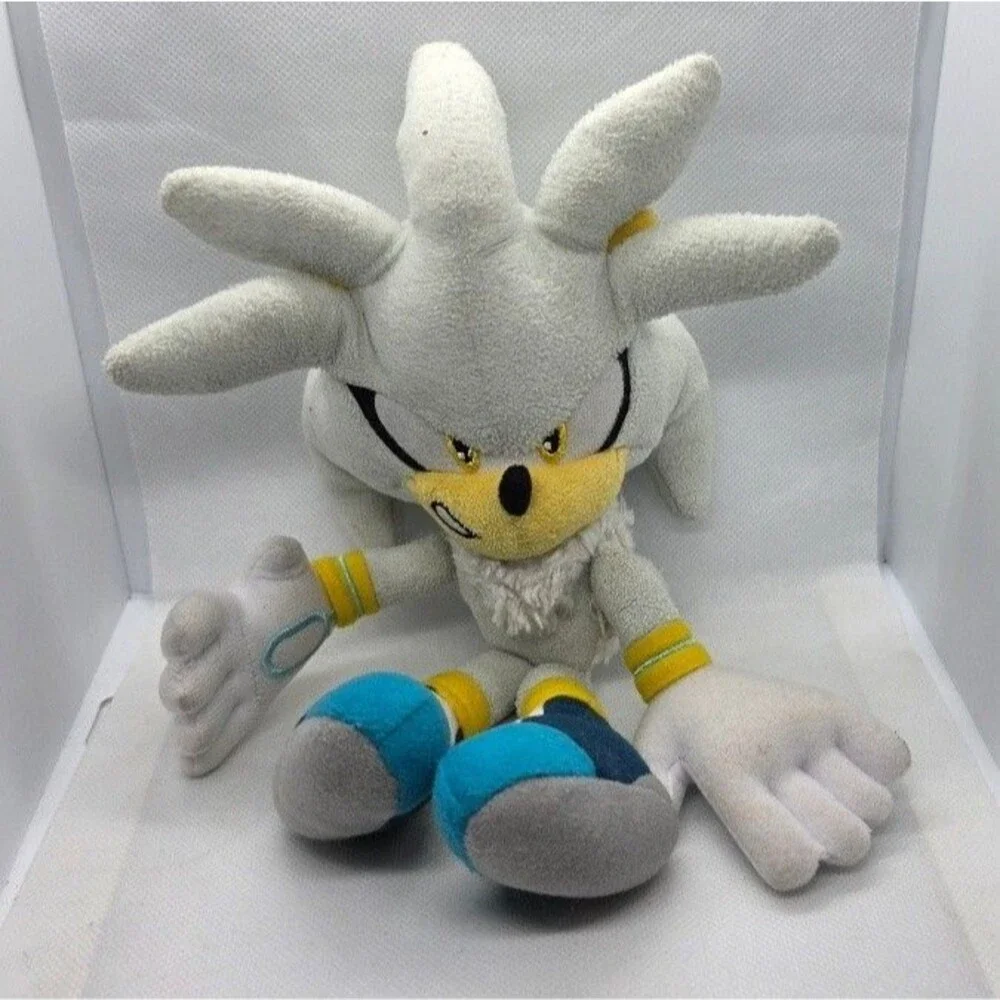 Sonic the Hedgehog Plush Lot (2) - Vector The Crocodile & Silver the Hedgehog